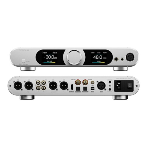 TOPPING DX9 Discrete フルバランスディスクリート デスクトップDAC/AMP 本体 前面・背面 シルバー - 8