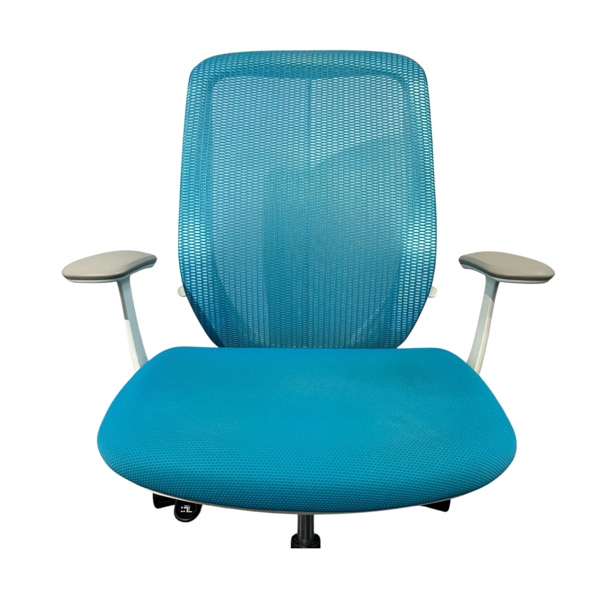 [レンタル] オカムラ オフィスチェア シルフィー ハイバック 固定肘 ブルーグリーン ホワイト C646XW-FMR6 - 6