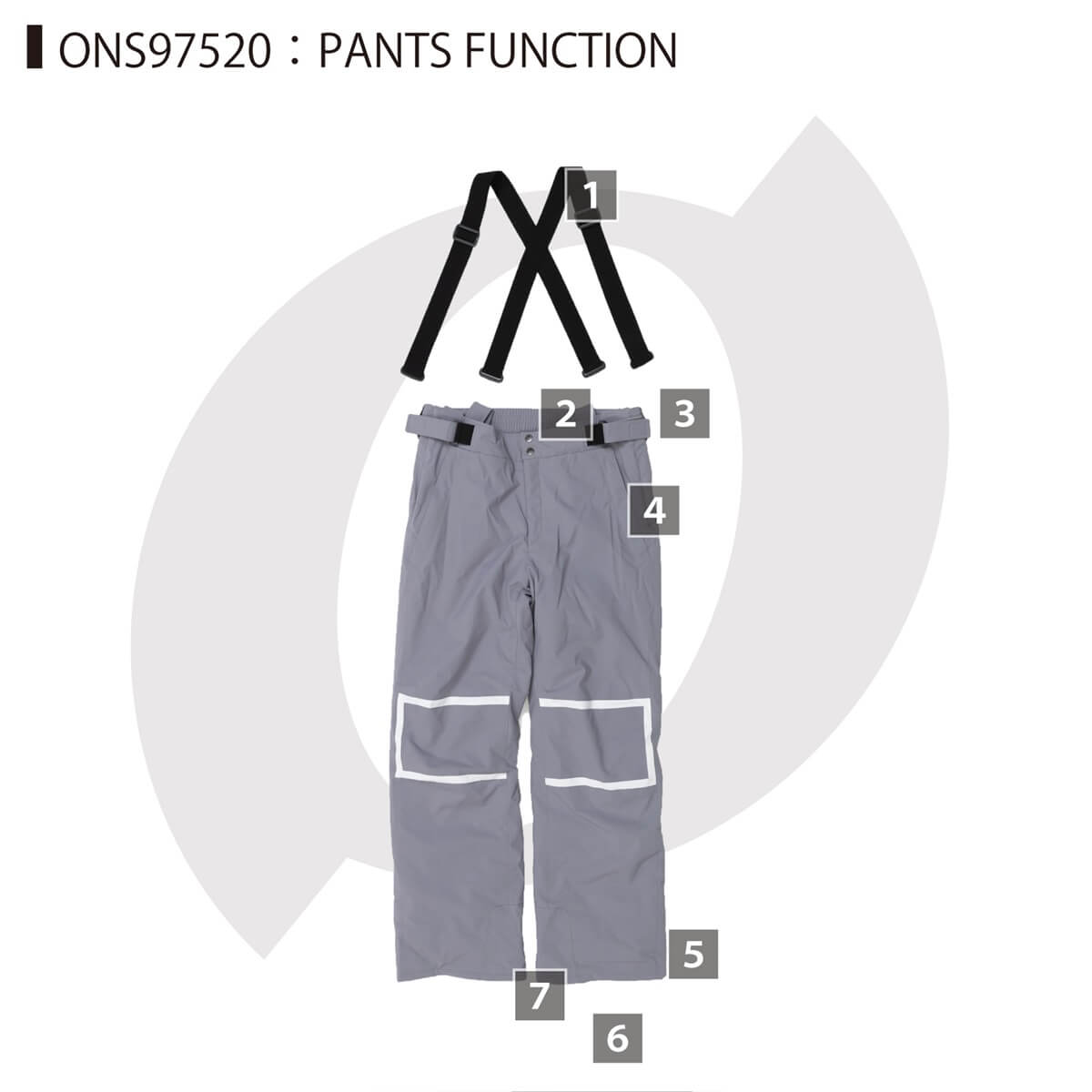 [レンタル] オンヨネ(ONYONE) メンズ スキー・スノボウェア 上下セット ONS97520の宅配レンタル - 7