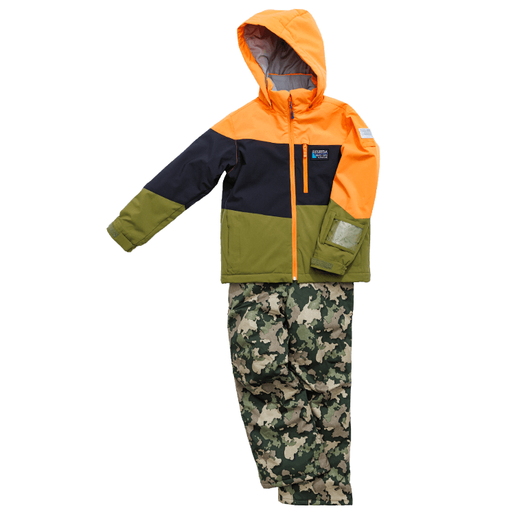 [レンタル] オンヨネ(ONYONE) キッズ スキー・スノボウェア 上下セット オレンジ×カーキ (130cm～160cm)の宅配レンタル - 2