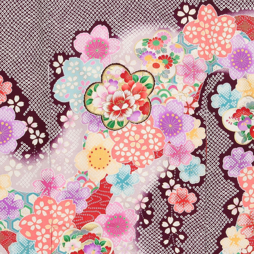 [レンタル] 女の子 お宮参り 産着レンタル6点フルセット 正絹 金彩 モダンの宅配レンタル - 3