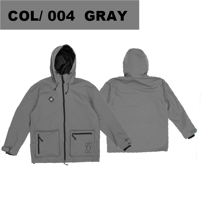 [レンタル] 【Lサイズ】オンヨネ(ONYONE) 男女兼用 スノーボードウェア 上下セット OUTER JACKET JFJ96200 GRAY / OUTER PANTS JFP96800 BLACKの宅配レンタル - 2