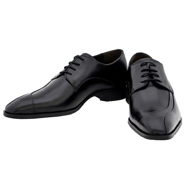 [レンタル] ヴィア カミーノ スクエアトゥ ダービー ドレスシューズ 25cm / 26cm ブラック 26cm