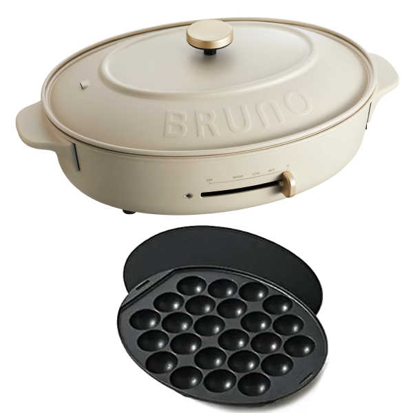 439 送料無料 未使用 BOE053-BK ブルーノ オーバルホットプレート