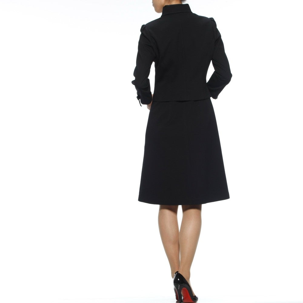 [レンタル] ルネ セレモニースーツ2点セット(ジャケット+ワンピース) ブラック / ホワイト×ブルーの宅配レンタル - 2