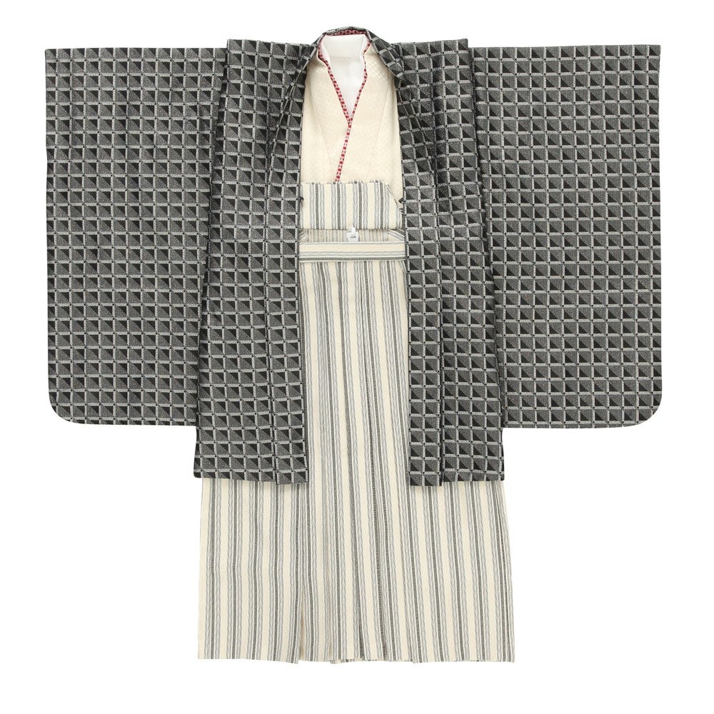 [レンタル] 七五三/節句 袴セット 5歳 男の子 交織 絵羽 四ツ身 ひさかたろまんの宅配レンタル - 4