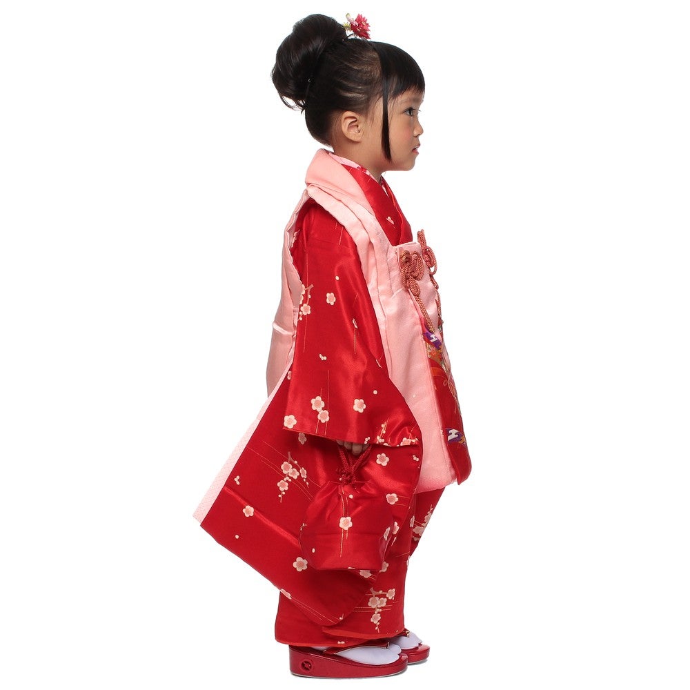 [レンタル] 七五三/節句 被布セット 3歳女の子 優雅 花柄の宅配レンタル - 2