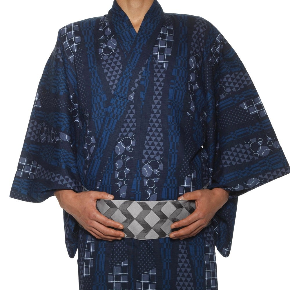 [レンタル] リョウコ・キクチ(R.KIKUCHI) メンズ浴衣 フルセット 縦縞 身長目安175cmの宅配レンタル - 5