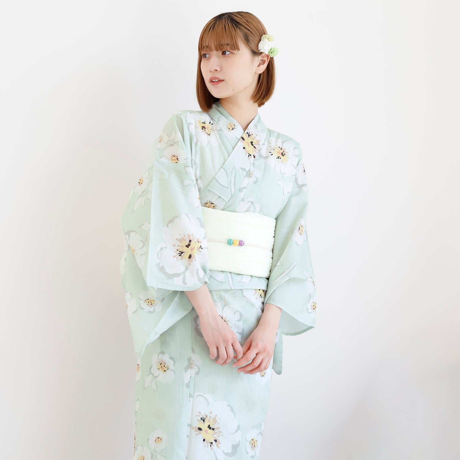 [レンタル] [2025新作]SION レディース浴衣 花柄 フリーサイズ