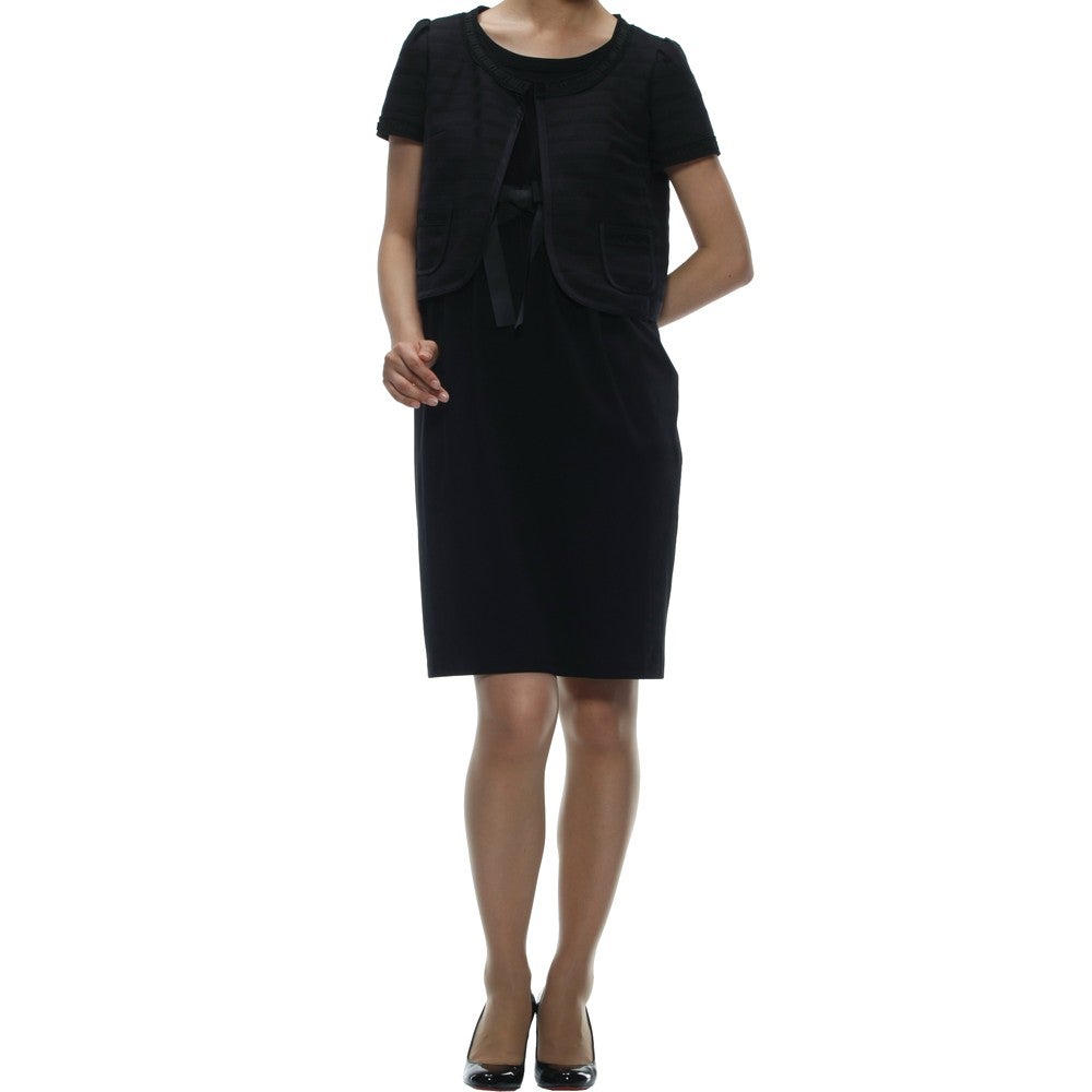 [レンタル] ハロッズ セレモニースーツ2点セット(ジャケット+ワンピース) ピンク / ベージュ / ブラック / ネイビー ブラック 9号