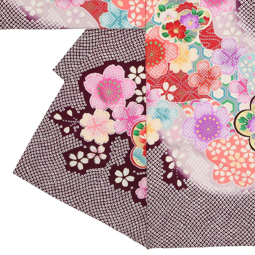 [レンタル] 女の子 お宮参り 産着レンタル6点フルセット 正絹 金彩 モダンの宅配レンタル - 2