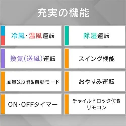 [レンタル] アイリスオーヤマ ポータブルクーラー冷暖3.5kW ホワイト IPA-3521GH-W - 5