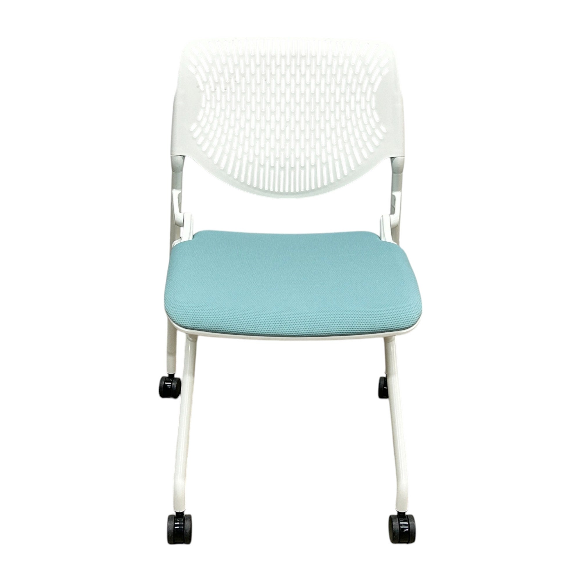 [レンタル] オカムラ ミーティングチェア ルナ 2個セット ターコイズ