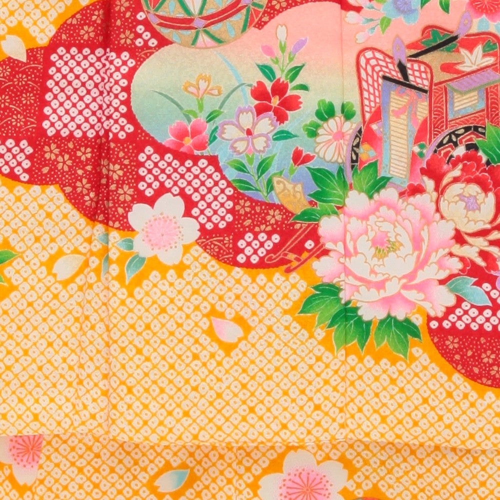 [レンタル] 七五三/節句 被布セット 3歳女の子 被布セット 鞠 花々の宅配レンタル - 2