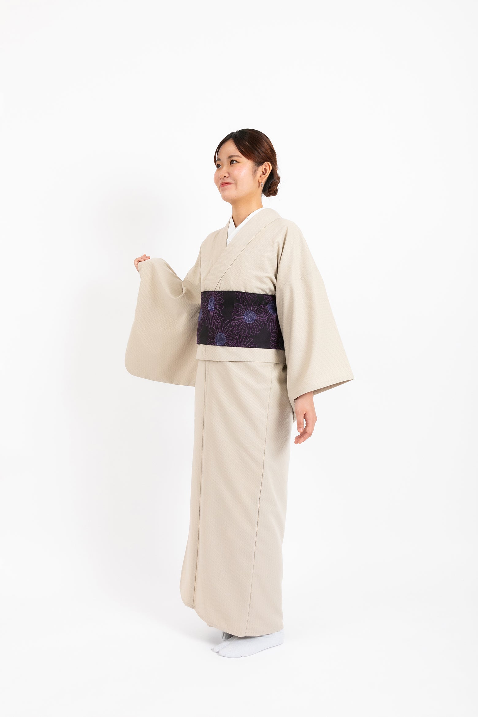 [レンタル] 花襲(はながさね) かんたん着物 YOUR 地紋(ベージュ)の宅配レンタル - 3