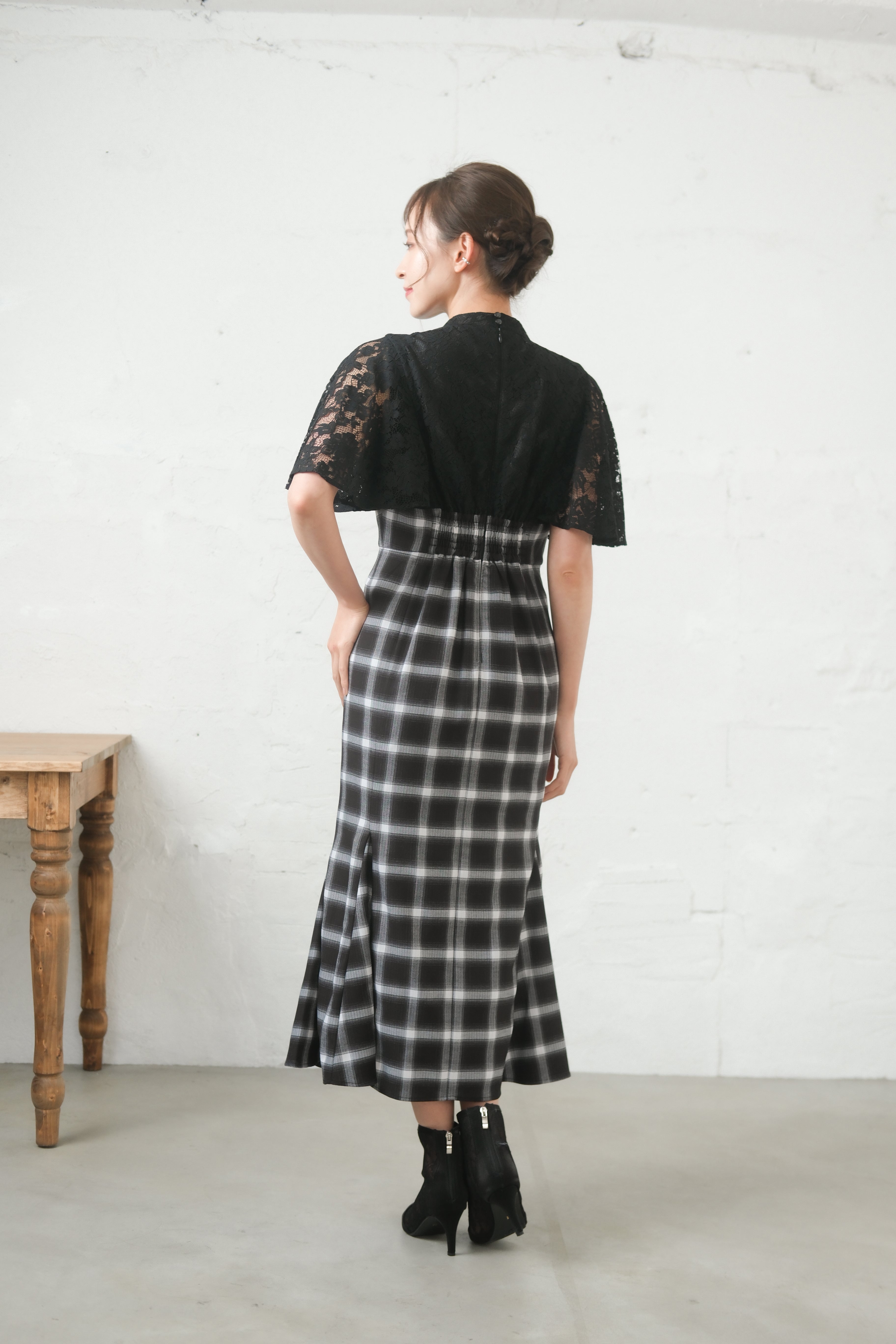 [レンタル] BELINDA DE CAPRIS レース切り替えマーメイド ワンピースドレス ブラックの宅配レンタル - 6