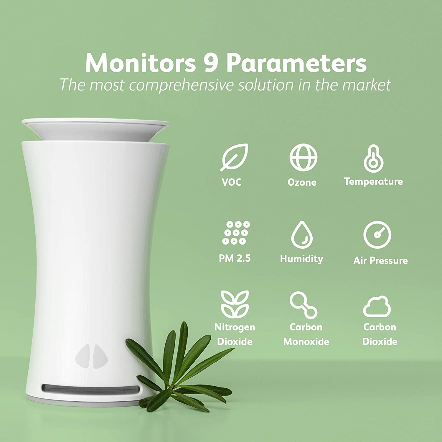 [レンタル] UHOO CO2 温度調節計息 スマートエアモニター ホワイト - 2