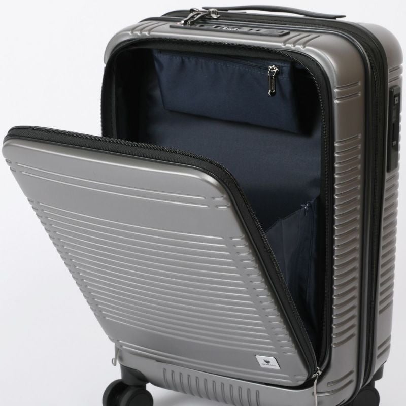 [レンタル] [1-3泊向けサイズ]BERMAS EURO CITY2 No.60295 フロントオープンファスナー38L 48cm ハードスーツケース ジェットブラックの宅配レンタル - 5