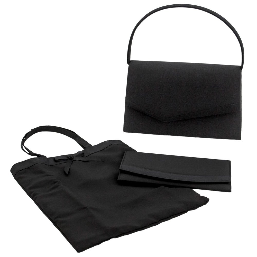 [レンタル] レディース ブラックフォーマルバッグ 3点セット 喪服・礼服・冠婚葬祭