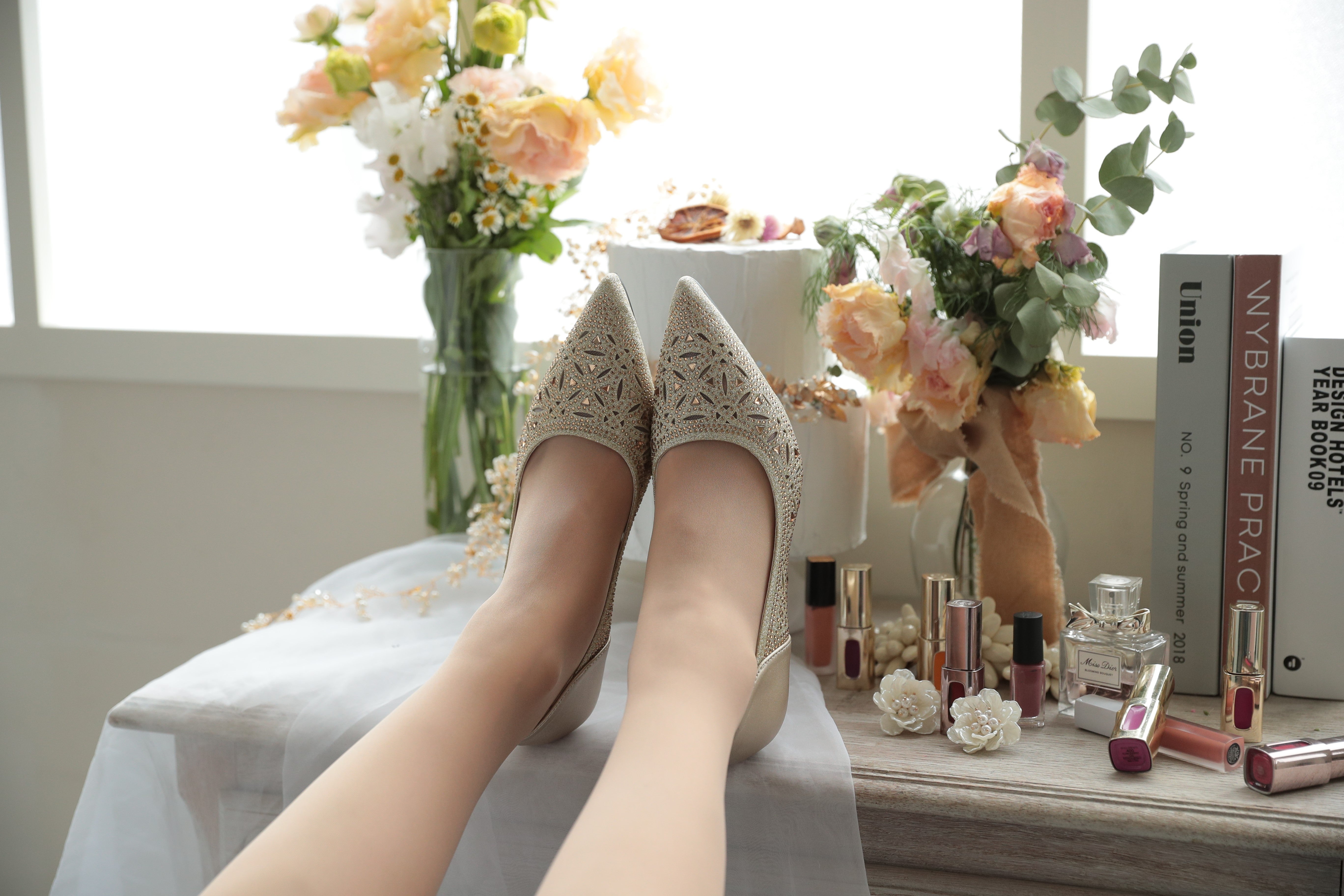 [レンタル] アートマリー 幾何学柄グリッターパンプス ゴールドの宅配レンタル - 9