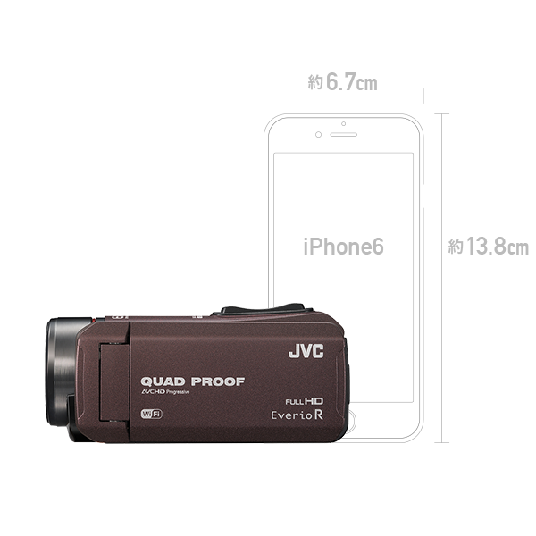[レンタル] JVC 防水ビデオカメラ GZ-RX600 ブラウン - 2