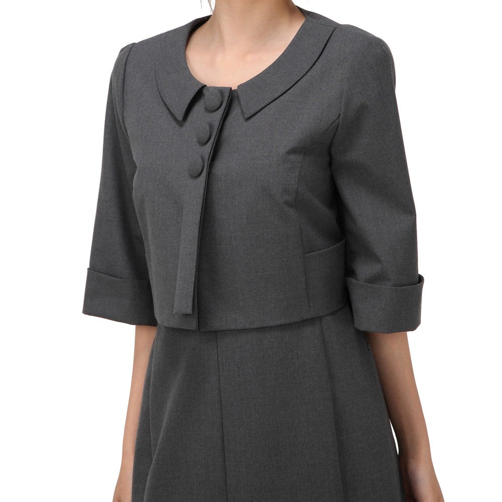 [レンタル] フォクシー セレモニースーツ2点セット(ジャケット+ワンピース) グレーの宅配レンタル - 4