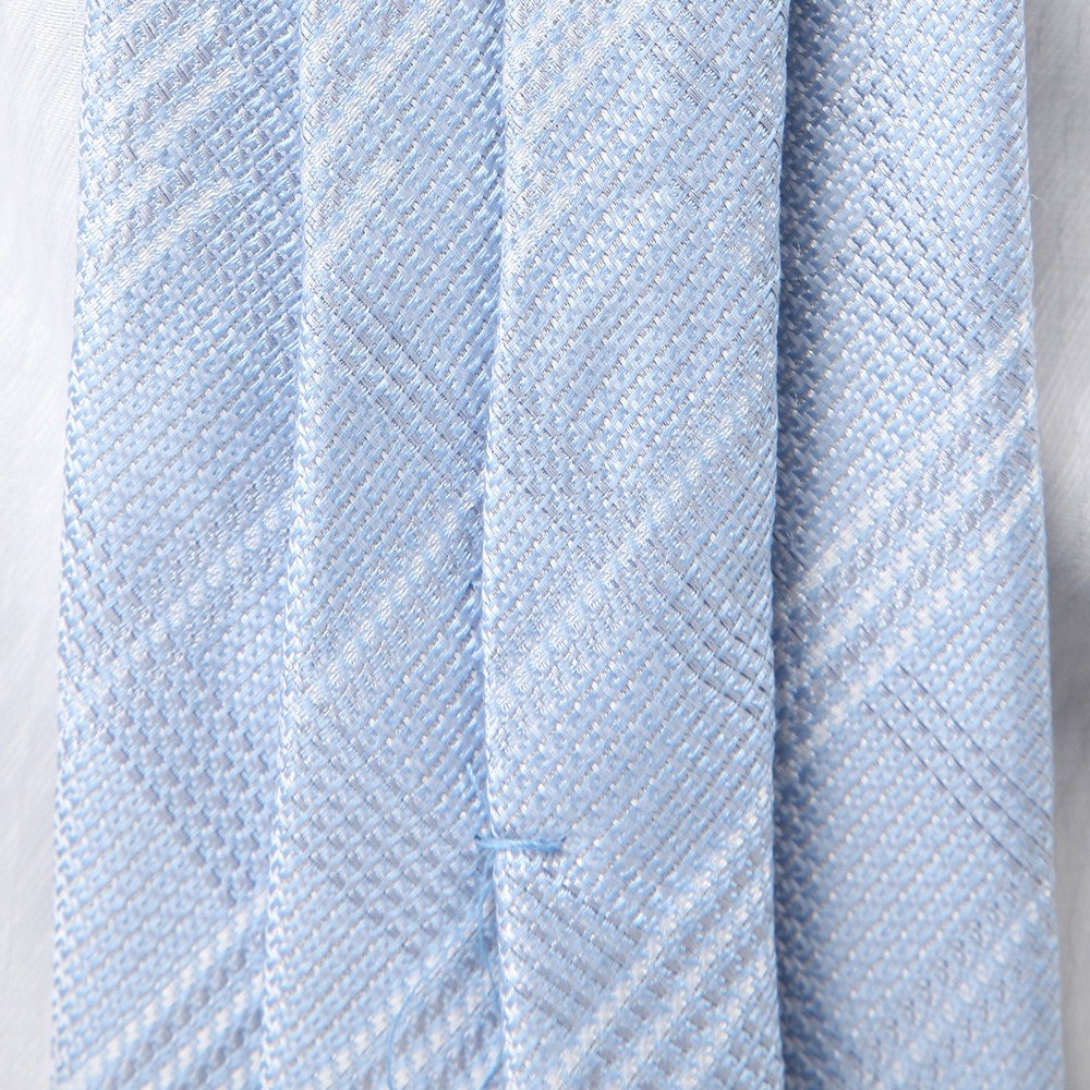 [レンタル] f-mode メンズネクタイ シルク ブルー 織り柄チェックの宅配レンタル - 4