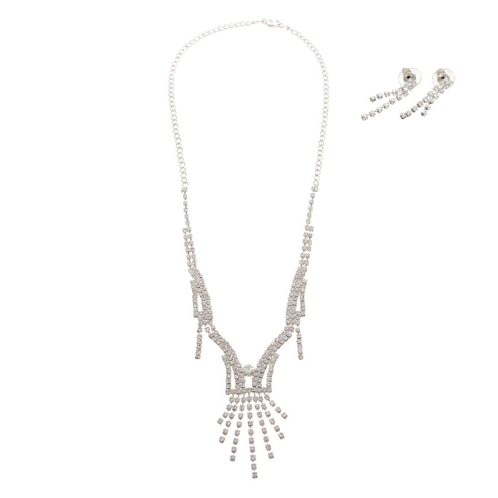 [レンタル] レディース ゴージャス ラインストーン ネックレス＆ピアスの宅配レンタル - 5