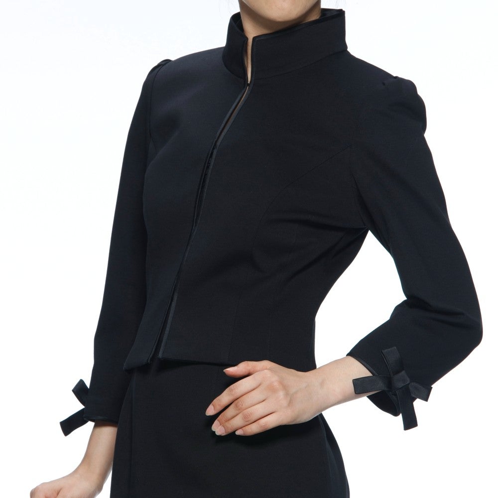 [レンタル] ルネ セレモニースーツ2点セット(ジャケット+ワンピース) ブラック / ホワイト×ブルーの宅配レンタル - 5