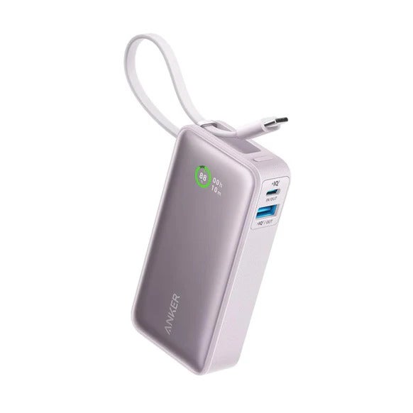 [レンタル] Anker Nano Power Bank (30W, Built-In USB-C Cable) モバイルバッテリー パープル
