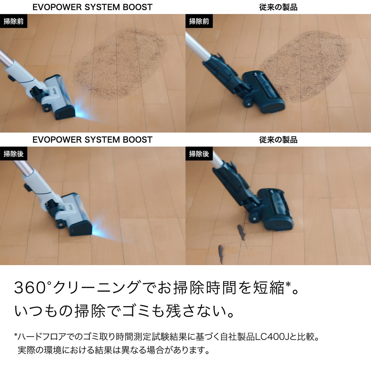 Shark EVOPOWER SYSTEM BOOST+ LC702J グレーシアブルー 360°クリーニングでお掃除時間を短縮 - 8