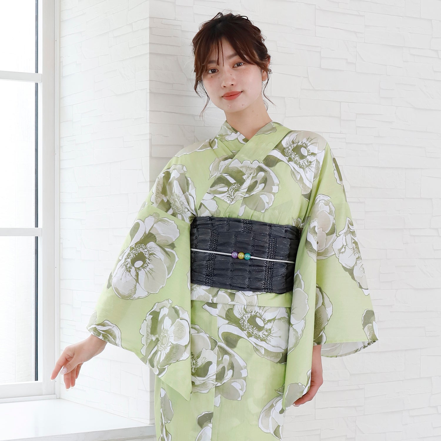 [レンタル] [2025新作]SION レディース浴衣 椿 フリーサイズの宅配レンタル - 2