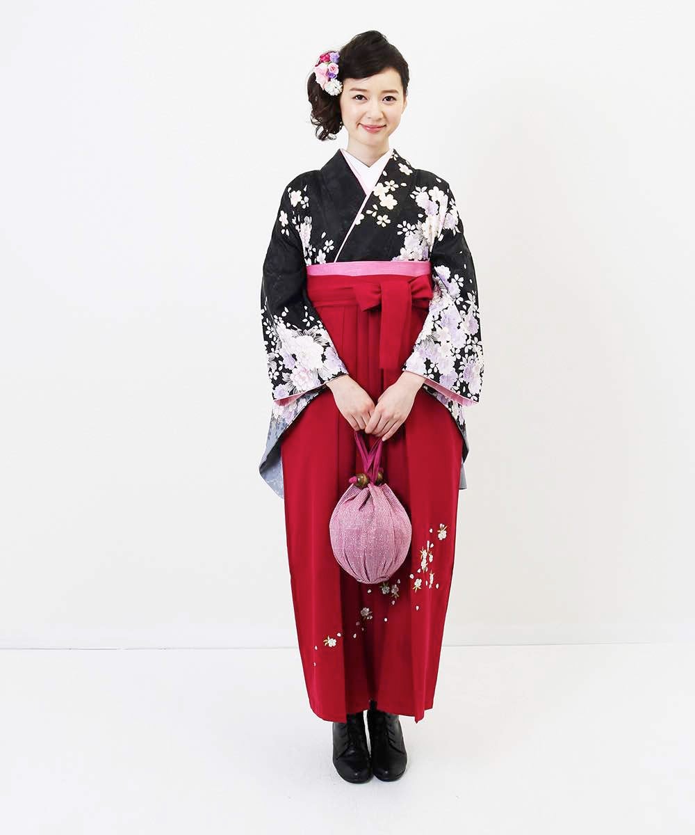 [レンタル] 【対応身長157cm～165cm】卒業式 袴 レンタル フルセット 女性 袴セット-828の宅配レンタル - 3