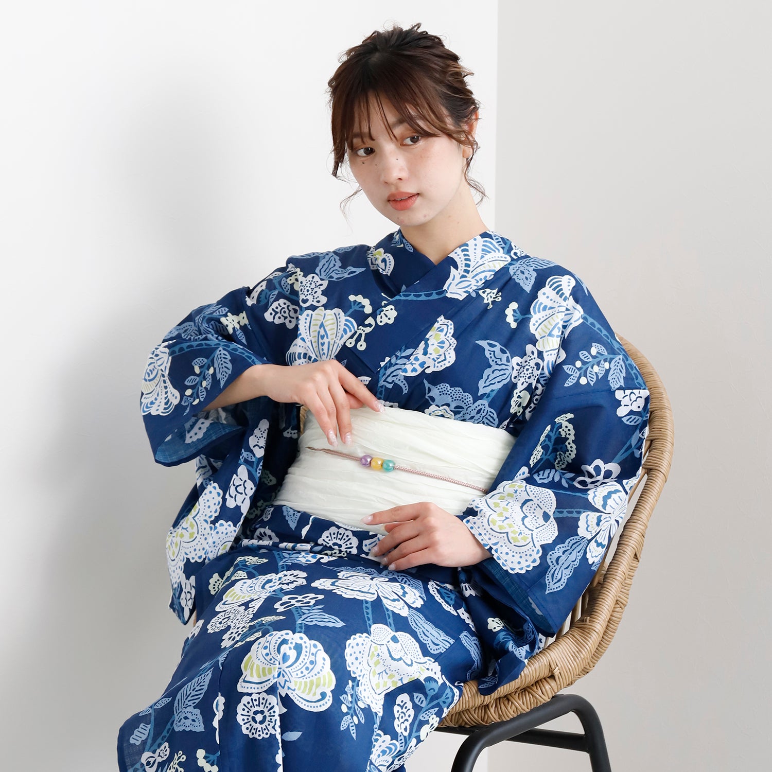 [レンタル] [2025新作]SION レディース浴衣 花柄 フリーサイズ