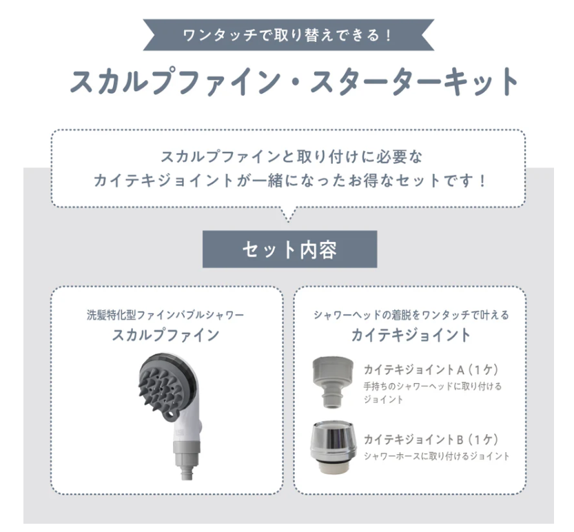 [レンタル] TKS スカルプファイン・スタータキット シャワーヘッド - 3