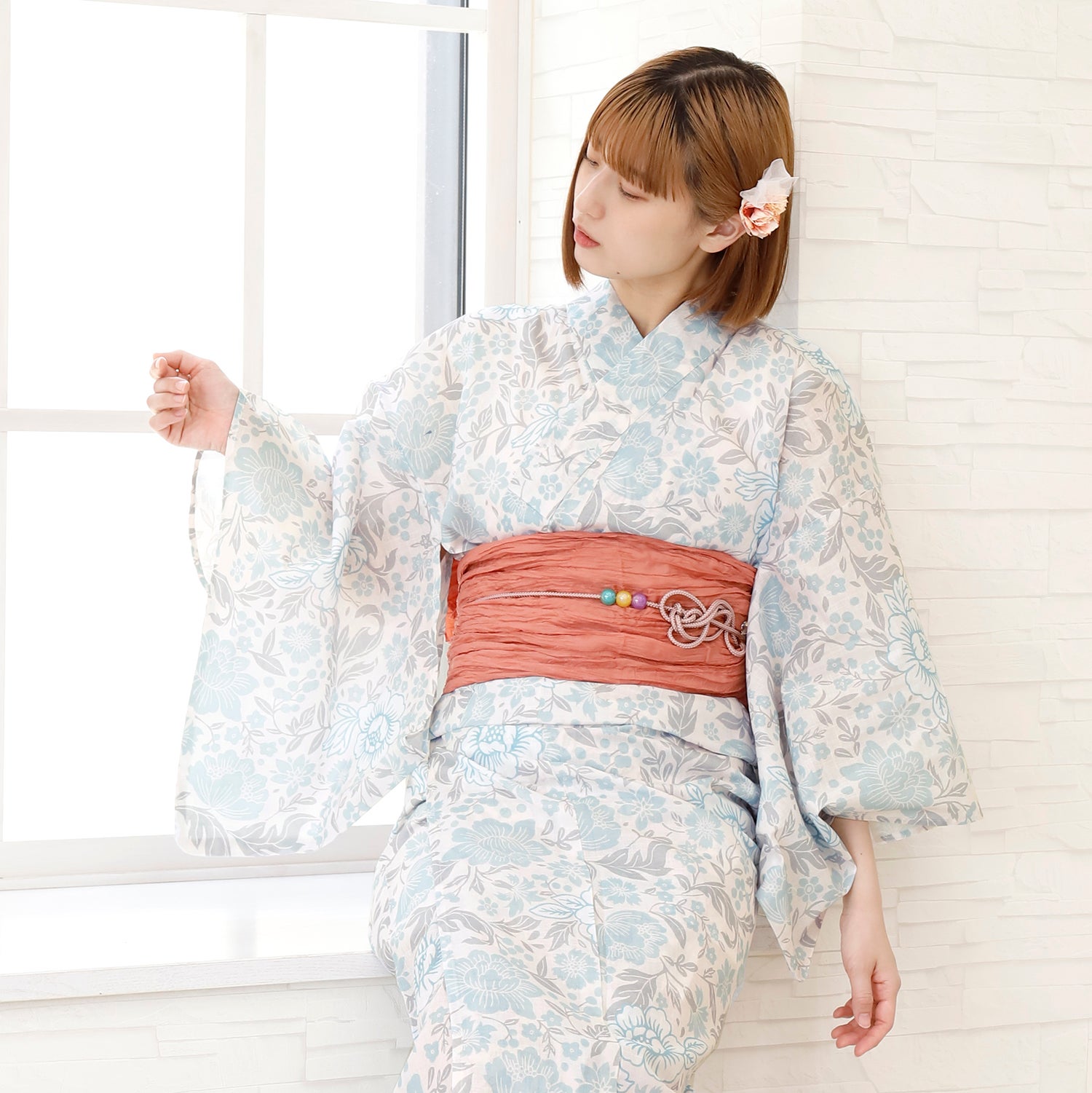 [レンタル] [2025新作]SION レディース浴衣 牡丹 フリーサイズ