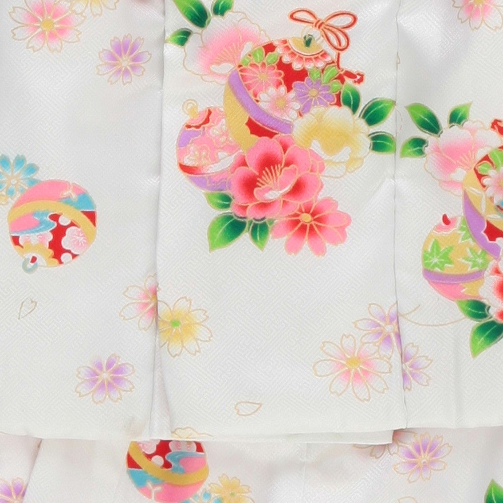 [レンタル] 七五三/節句 被布セット 3歳女の子 エレガント 鞠 牡丹の宅配レンタル - 2