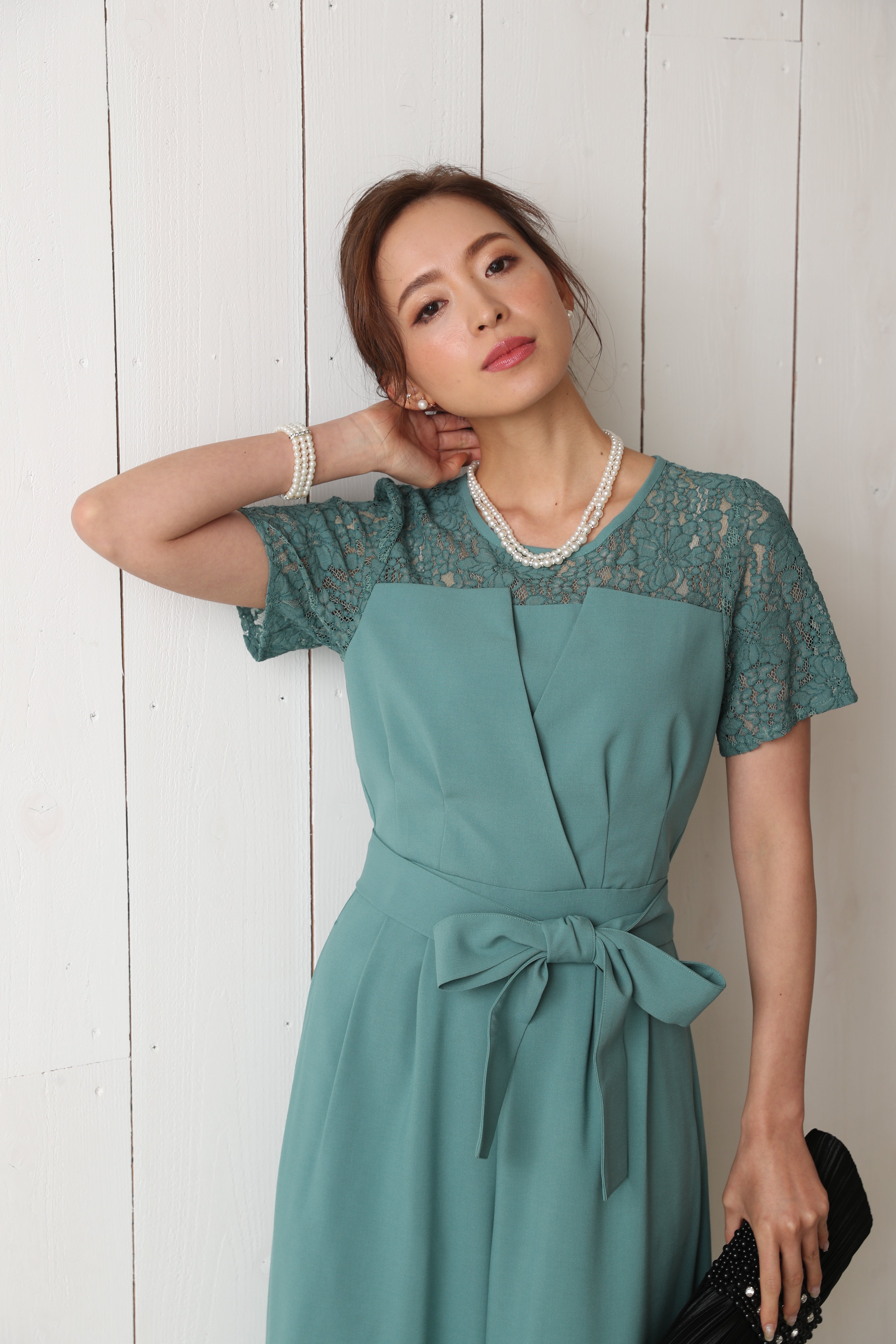 [レンタル] BELINDA DE CAPRIS 袖付きタックテーパード オールインワン パンツドレス ミントの宅配レンタル - 27