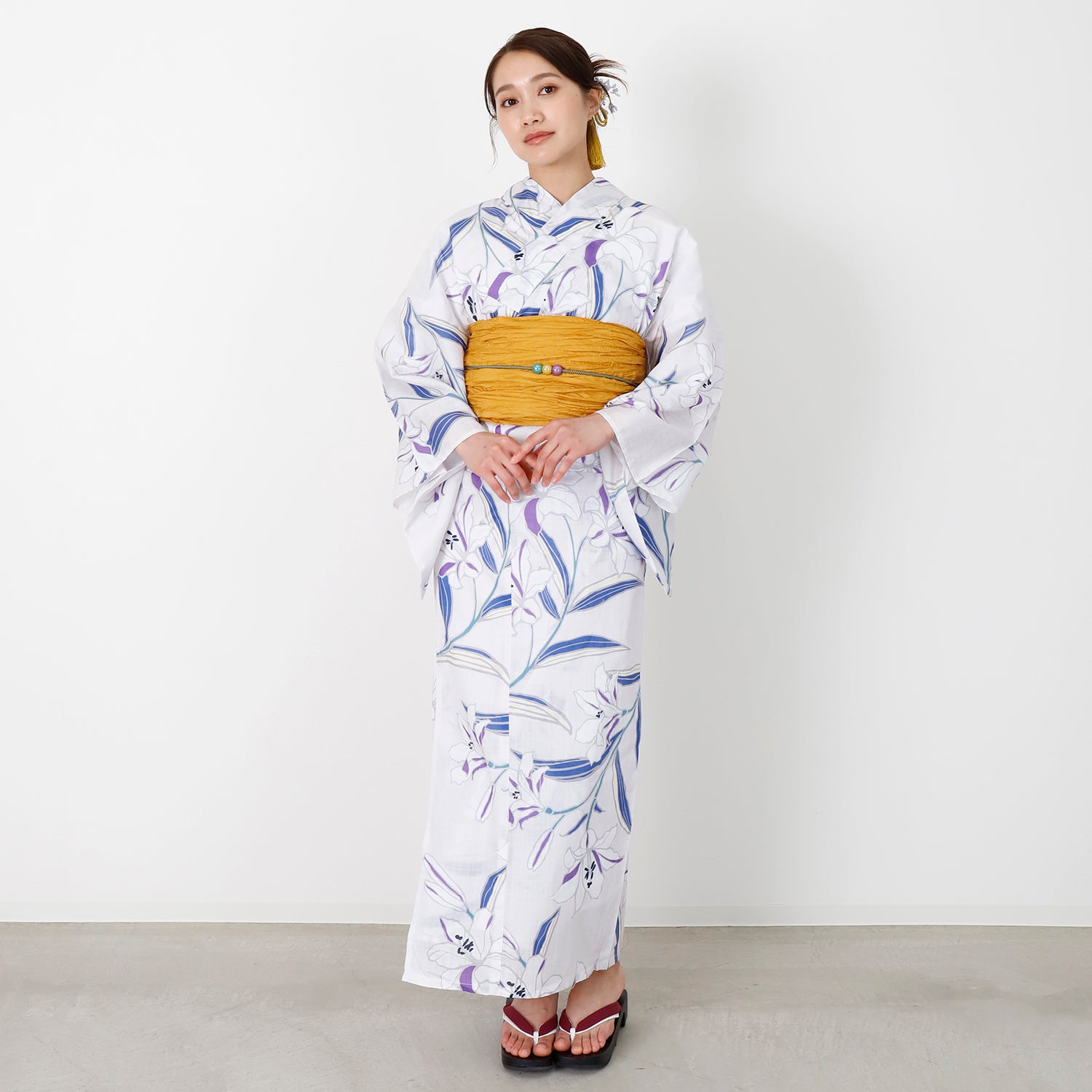 [レンタル] [2025新作]SION レディース浴衣 百合 フリーサイズの宅配レンタル - 2