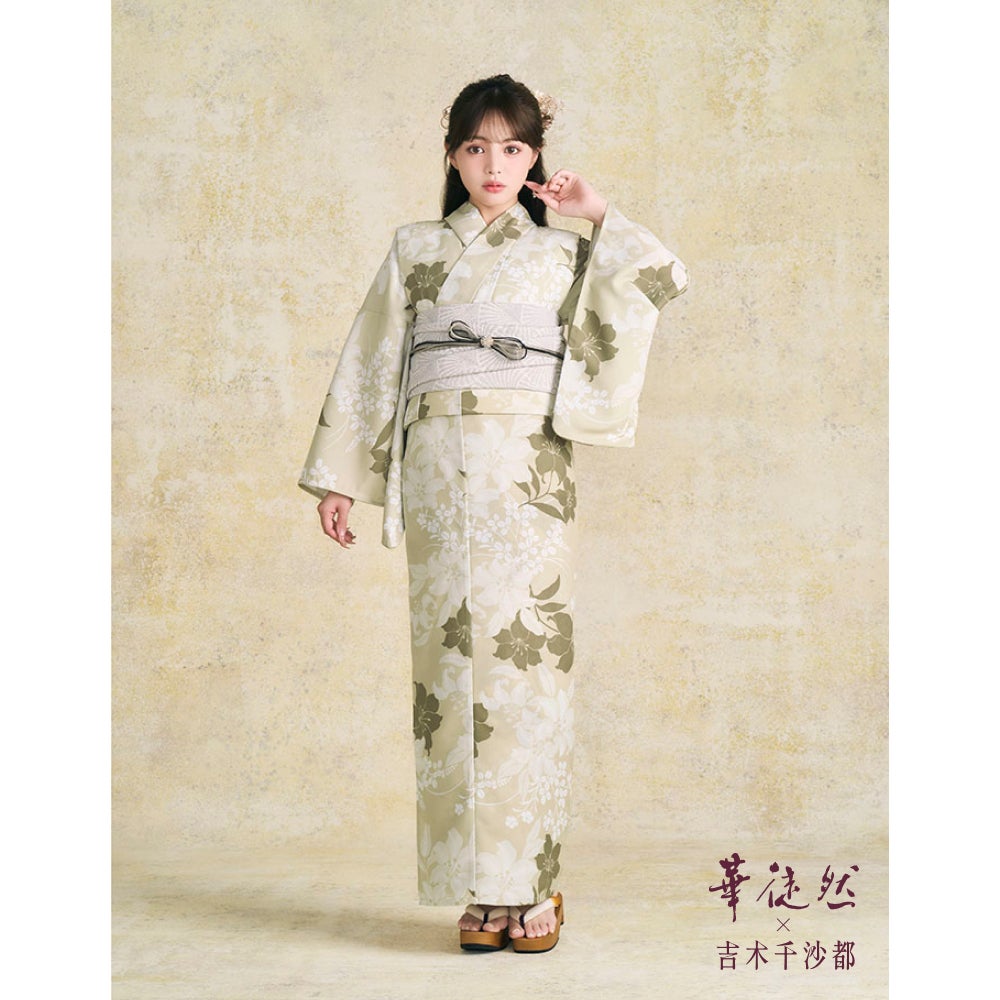 [レンタル] [2025新作]京都丸紅 華徒然×吉木千沙都 レディース浴衣 フルセット 疋田梅 フリーサイズ