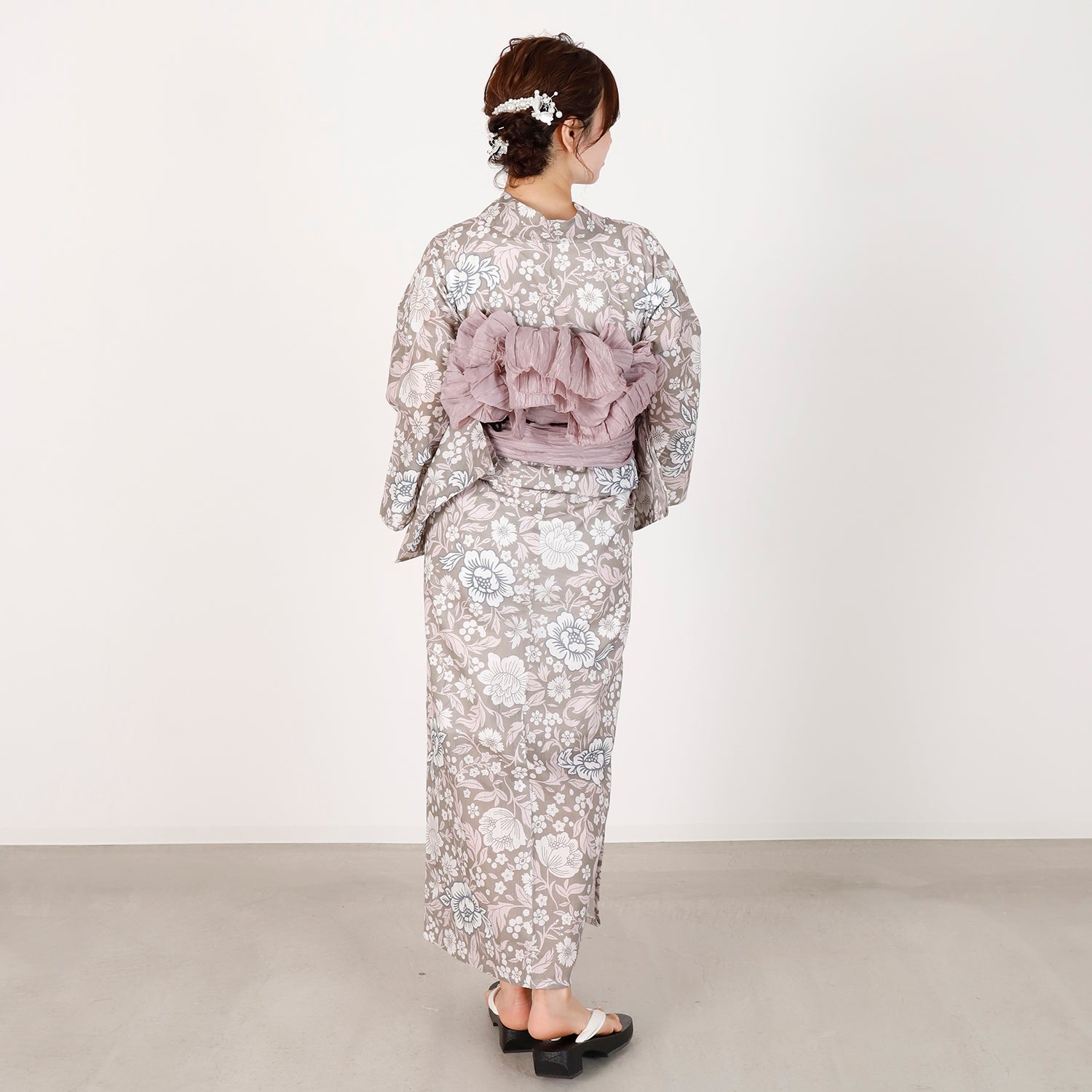 [レンタル] [2025新作]SION レディース浴衣 花柄 フリーサイズの宅配レンタル - 5