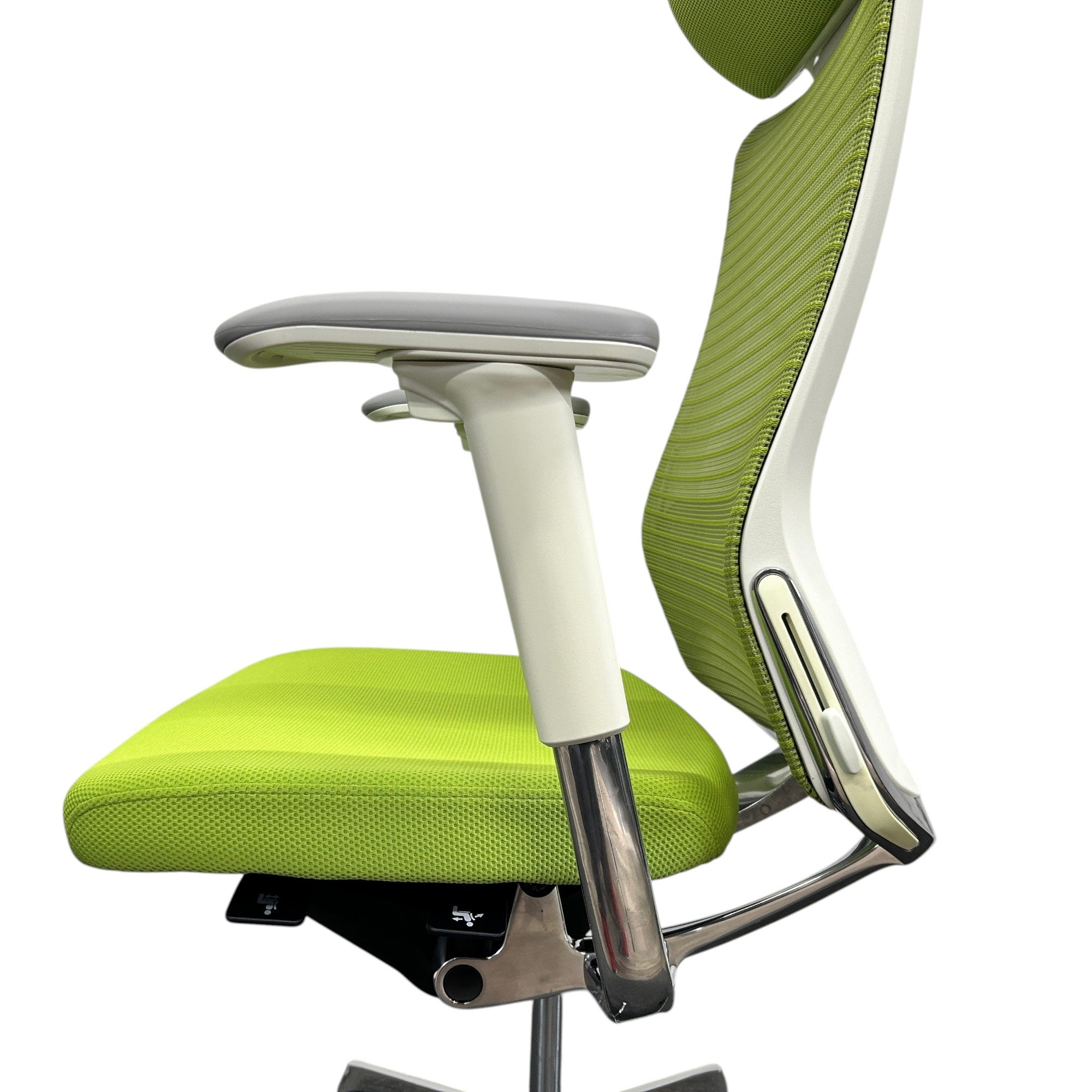 [レンタル] オカムラ オフィスチェア コーラル エクストラハイバック 可動肘 ランバーサポート付き ライムグリーン ポリッシュ CQ8ABZ-FSH5 - 8