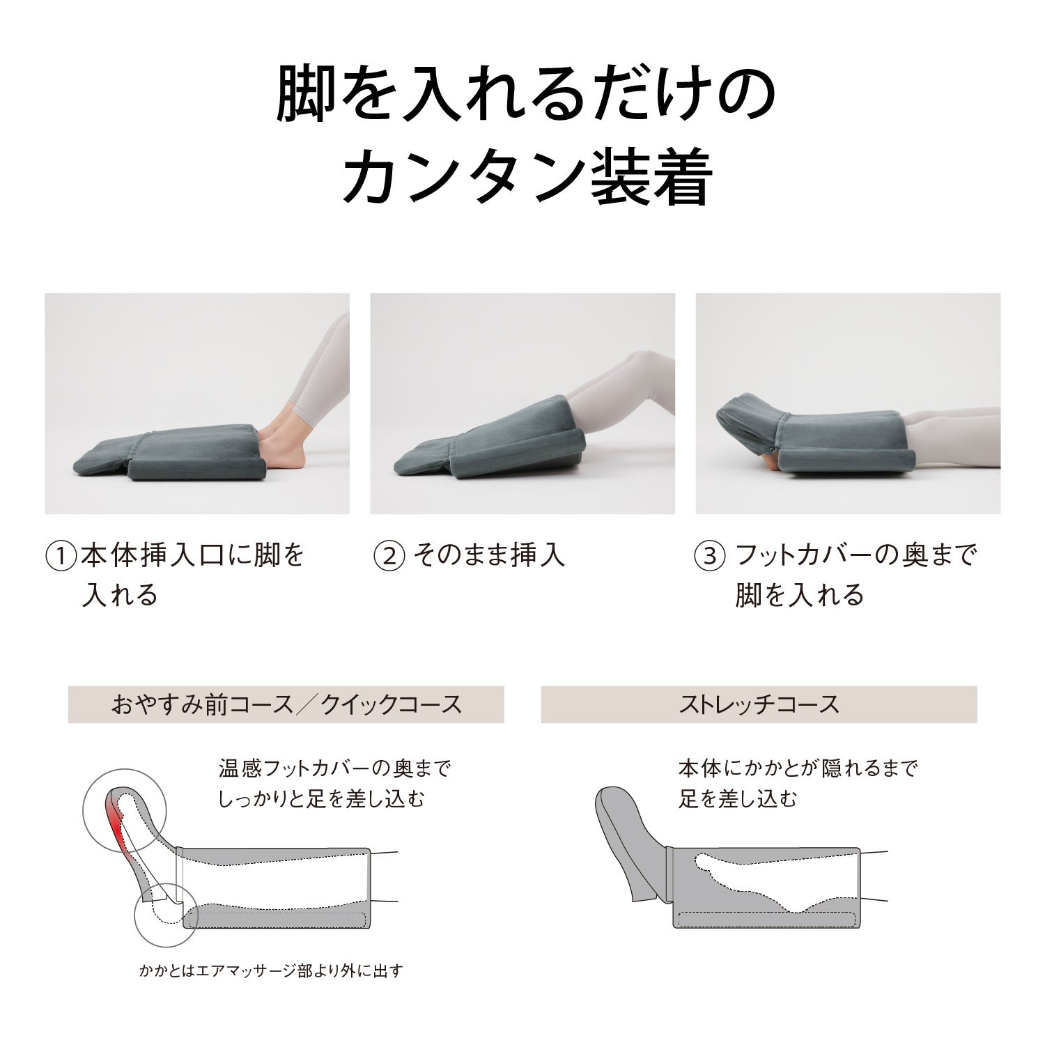 [レンタル] パナソニック エア―マッサージャー EW-RA152 「ねるまえほっとリフレ」 - 5